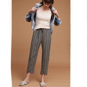 HEI HEI Anthropologie geo print drawstring pant. NWOT